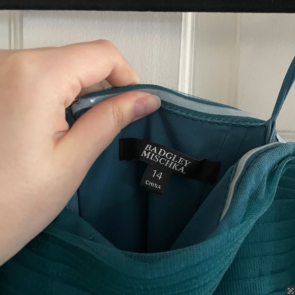 NWOT Badgley Mischka Collection Strapless Tulle Ball Gown - US 14 / XL - Picture 8 of 14